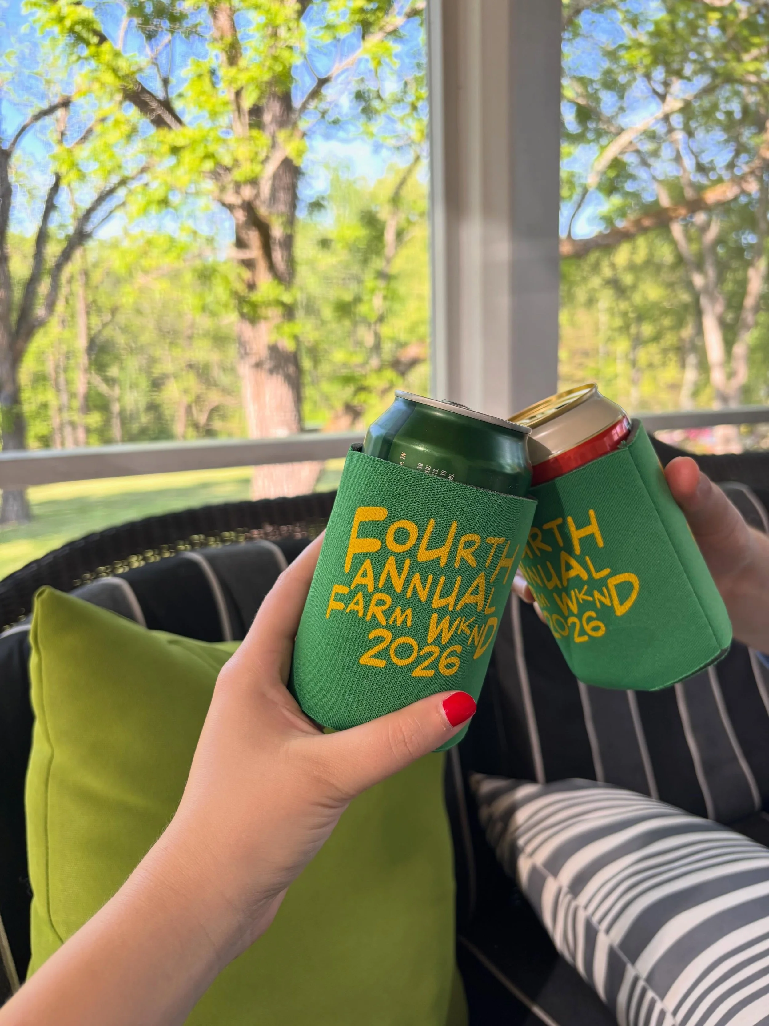 Nothing better than custom merch 🍻 

Always love designing for this group of college besties! 

#lilypaddesignco #customkoozie #customdesigns
