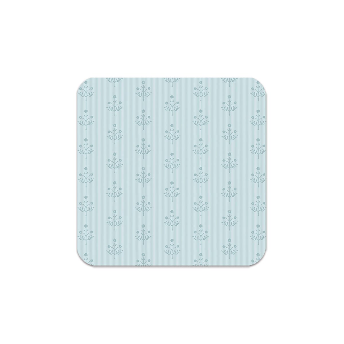 Martha's Floral Paper Coasters - Blue