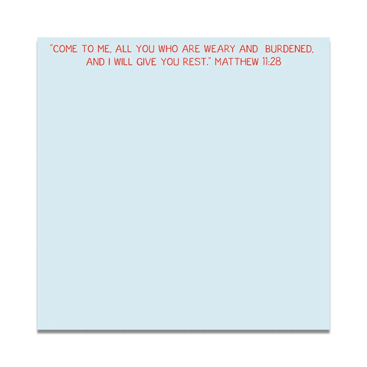 Matthew 11:28 Notepad