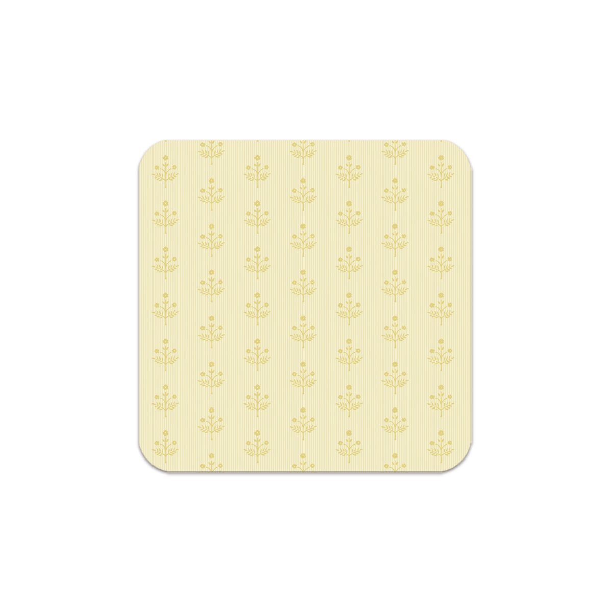 Martha's Floral Paper Coasters - Yellow