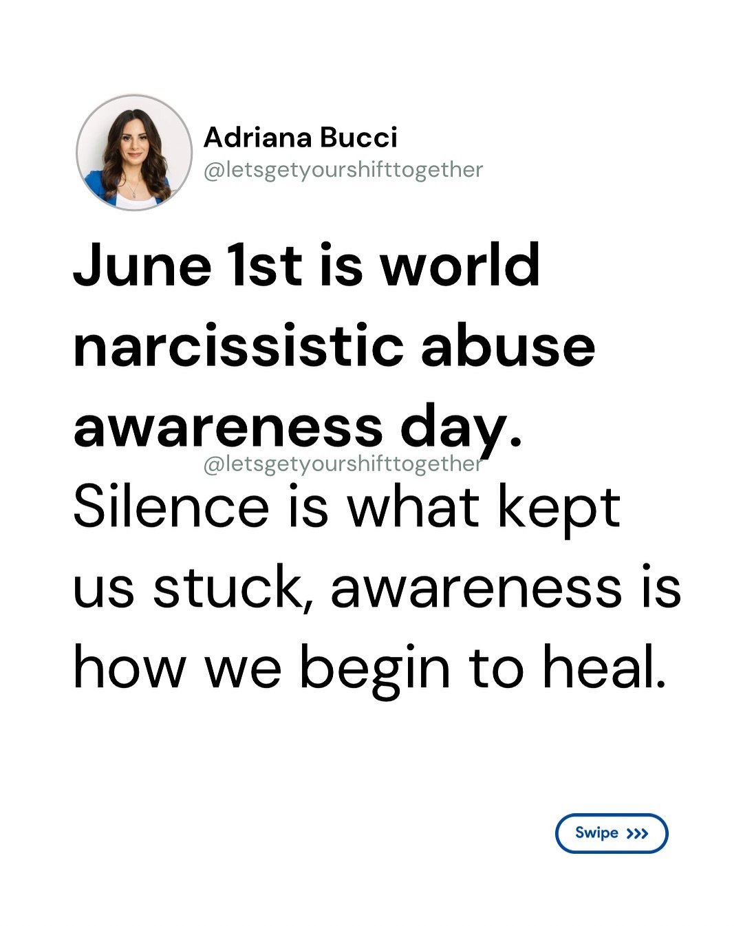 Every day is world narcissistic abuse awareness day here!

I&rsquo;ll never stop doing this for as long as I&rsquo;m alive.

Like many of you, I too wish I knew about narcissistic abuse WAY sooner!

For most of my life, I had no idea my late mother w