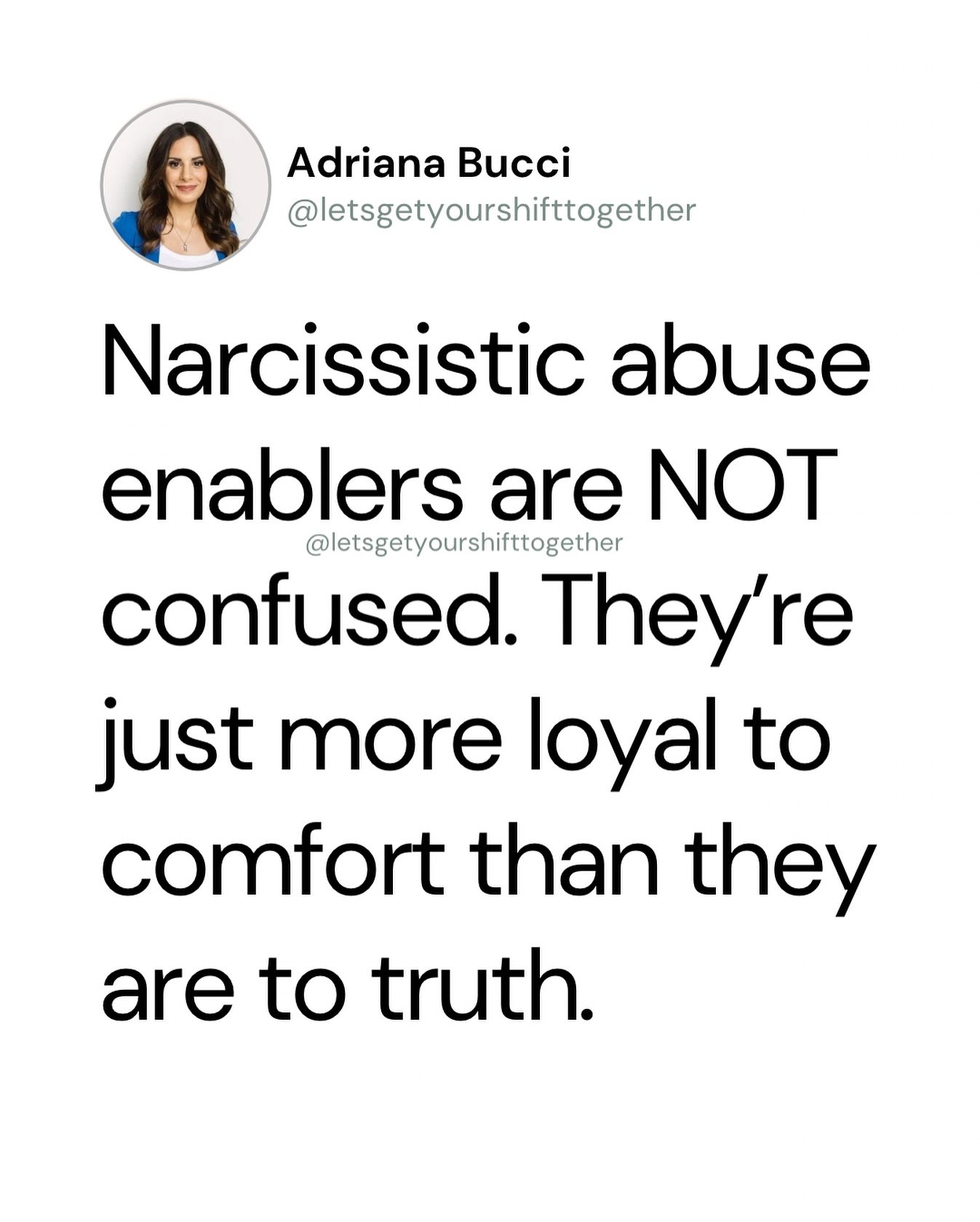 And if it&rsquo;s comfortable for them to excuse, justify, and enable abuse&hellip; what does that tell you about enablers??

They&rsquo;re just as toxic as narcissists. 

And they&rsquo;re usually narcissists themselves, you&rsquo;re just not their 