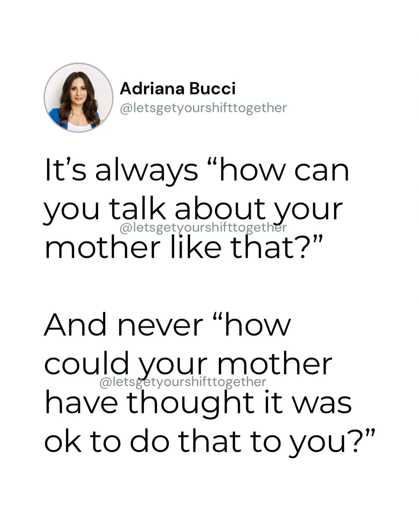 Like what? Like based on my recollection of events?
Apparently, it’s socially unacceptable to tell the truth if the villain is your mother. 
#Narcissisticmother #narcissisticfather #narcisissticparent #narcissisticparents #daughtersofnarcissi