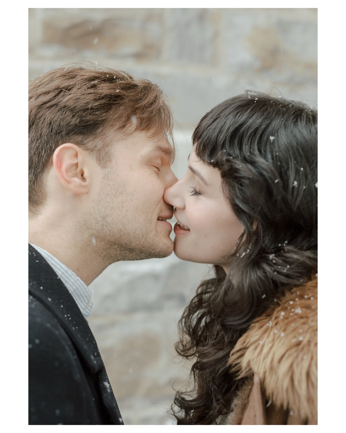 Skipping around in the snow taking photos with Laura and Kirill, who I thought looked like they had just stepped out of a fairytale, the day of their courthouse ceremony. Winter weddings are magic.