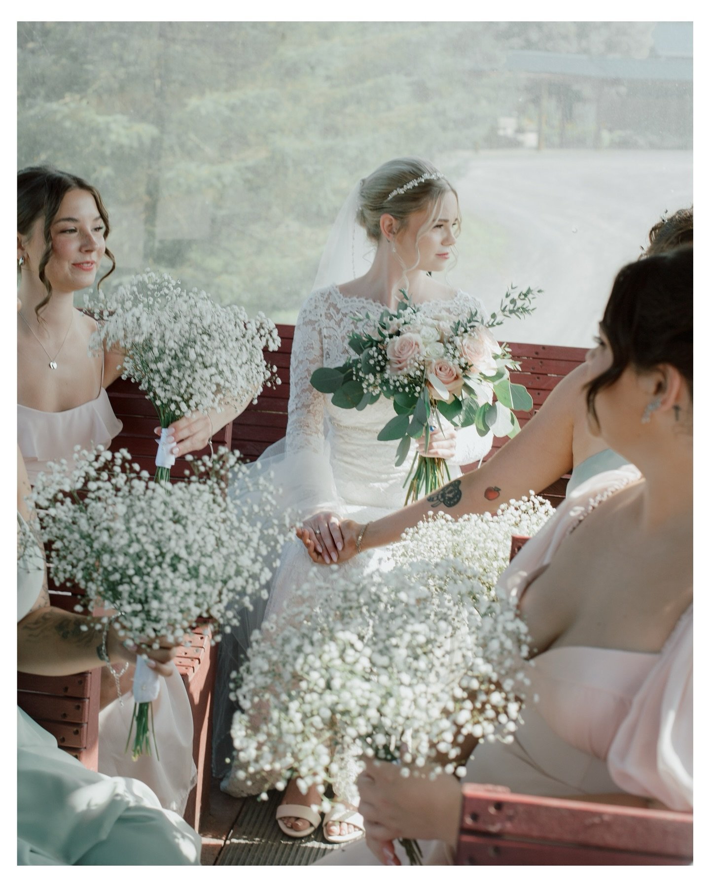 Renaissance painterly vibes in these moments captured of the bride and her maids, right before her wedding ceremony.