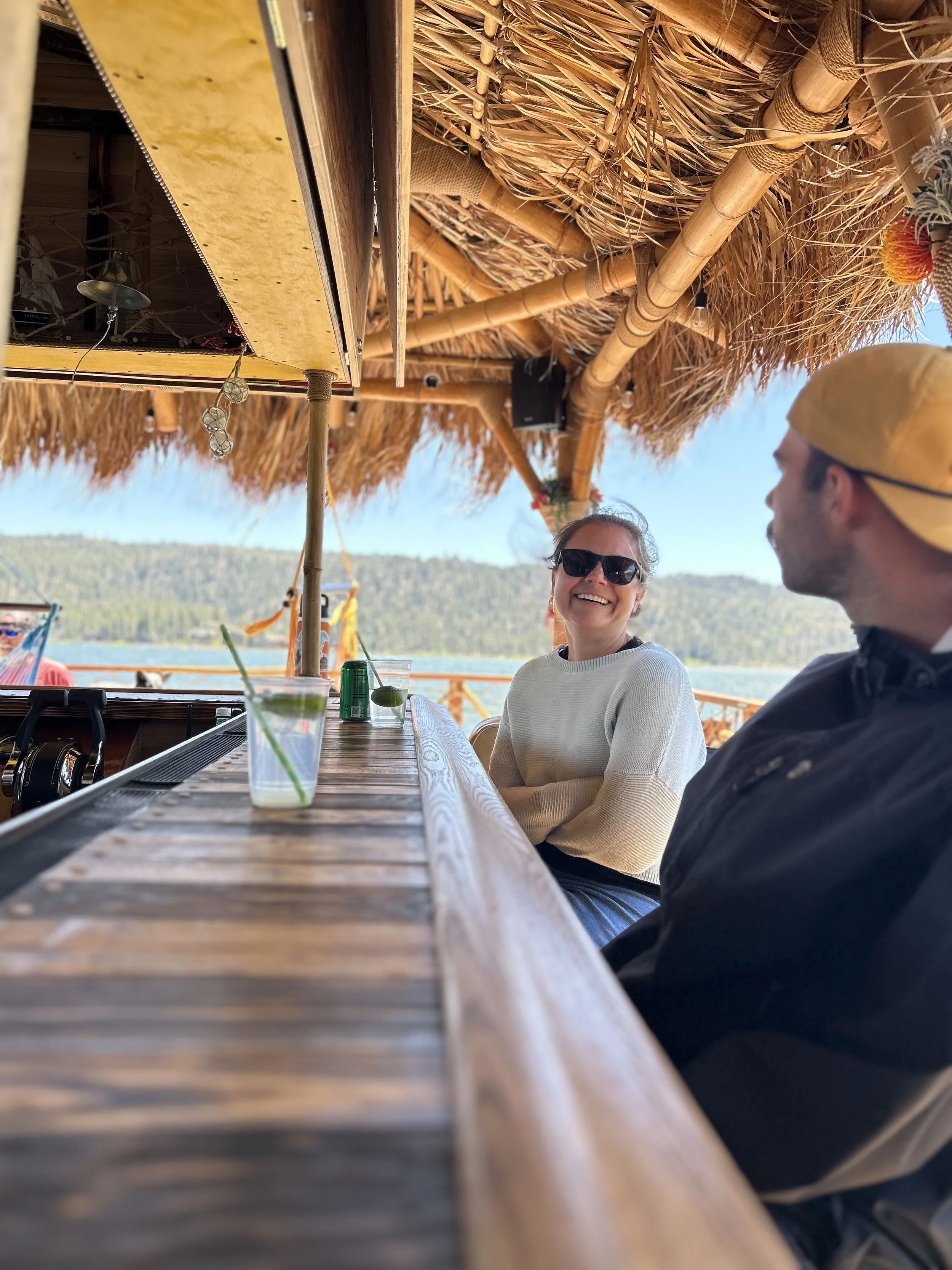 Making friends at the bar on a Big Bear Boat Tour