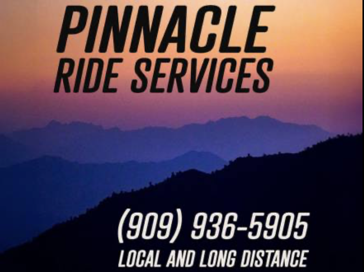Pinnacle Ride Service with sunset over mountains