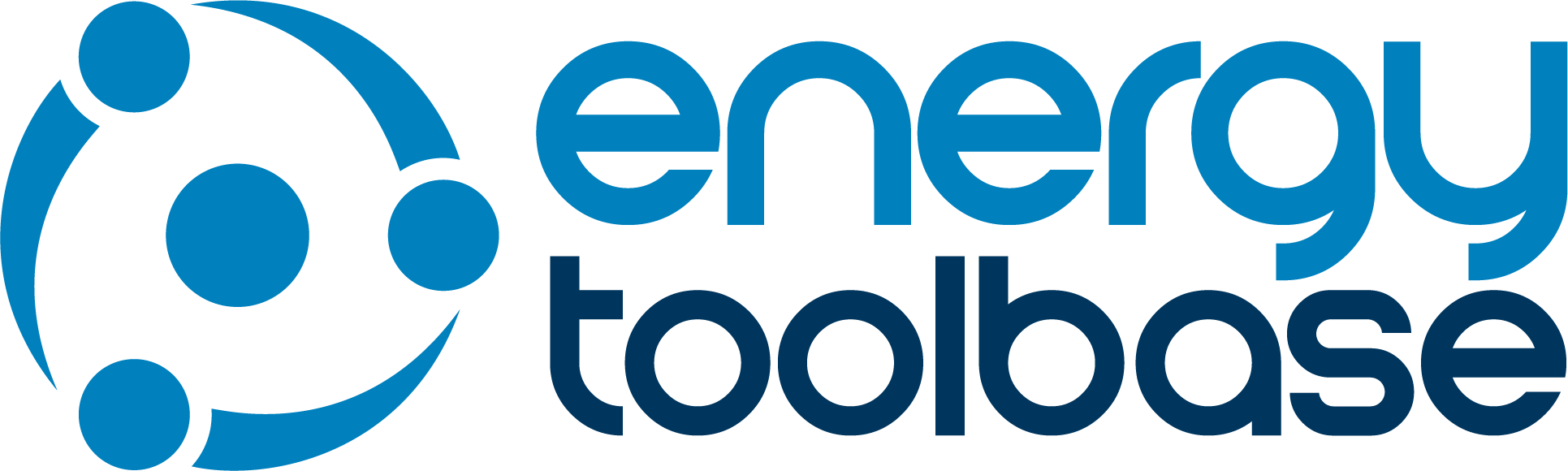 Energy Toolbox logo with a stylized globe made of interconnected blue circles and the words 'energy toolbox' in blue letters.