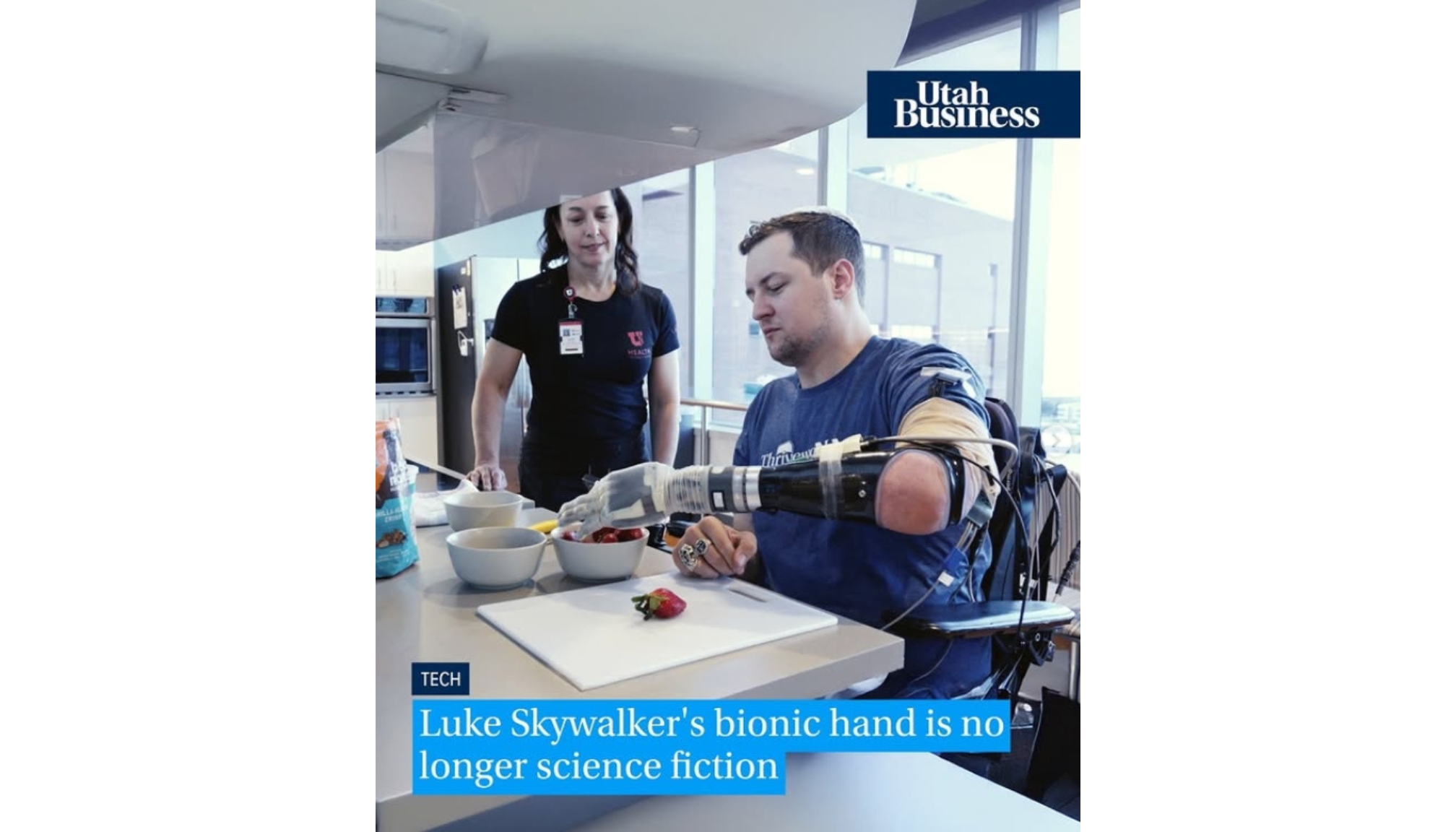 Utah Business Feature: A Utah-made bionic hand moves with your thoughts — and actually feels what it touches