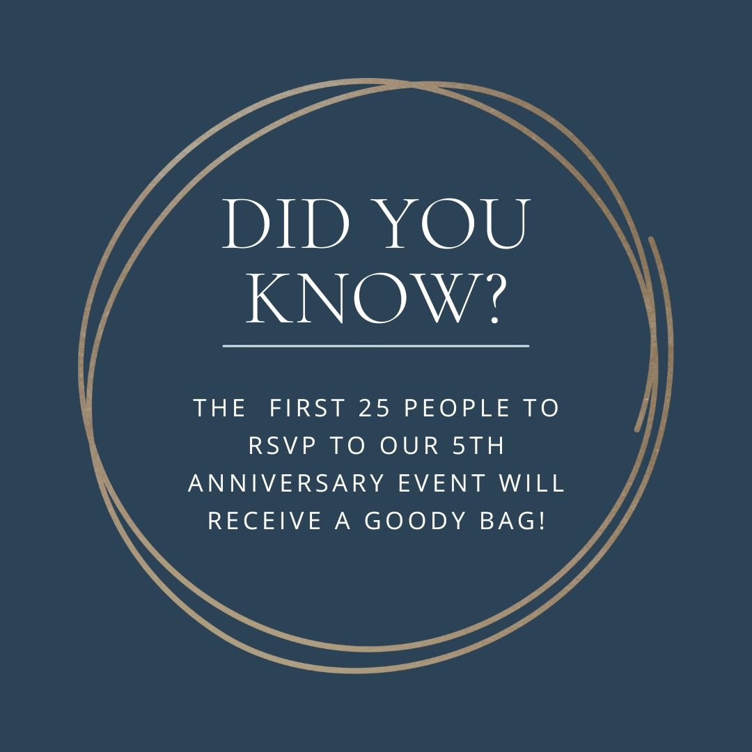 Our 5th Anniversary is fast approaching! We are very excited to celebrate this milestone with you all! Remember, the first 25 people to RSVP to our event will receive a goodie bag! 

#medicalspa #spa #5thanniversary #celebrate #alumiermd #selfmedical