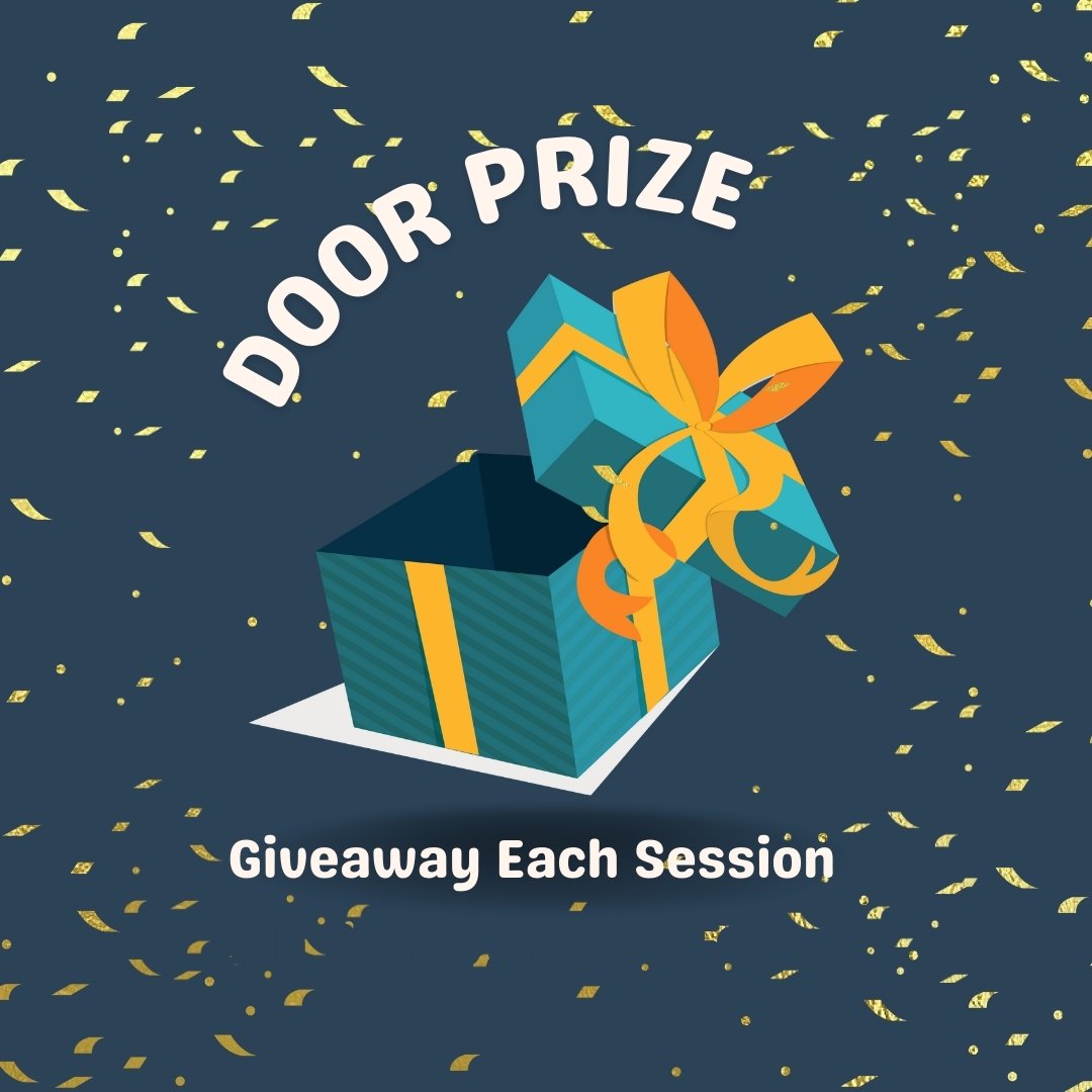 Our 5th Anniversary Event is this Friday, May 10th! We have a fun event planned and did we mention there is door prize draw in each of the 3 sessions?

Attendance is limited to 20 people per session, so chances of winning an awesome door price are pr