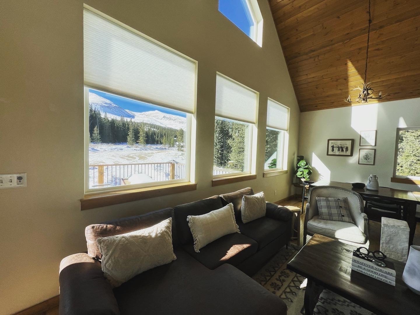 Fairplay Colorado Rental Property Living Room Window with Mountain Views