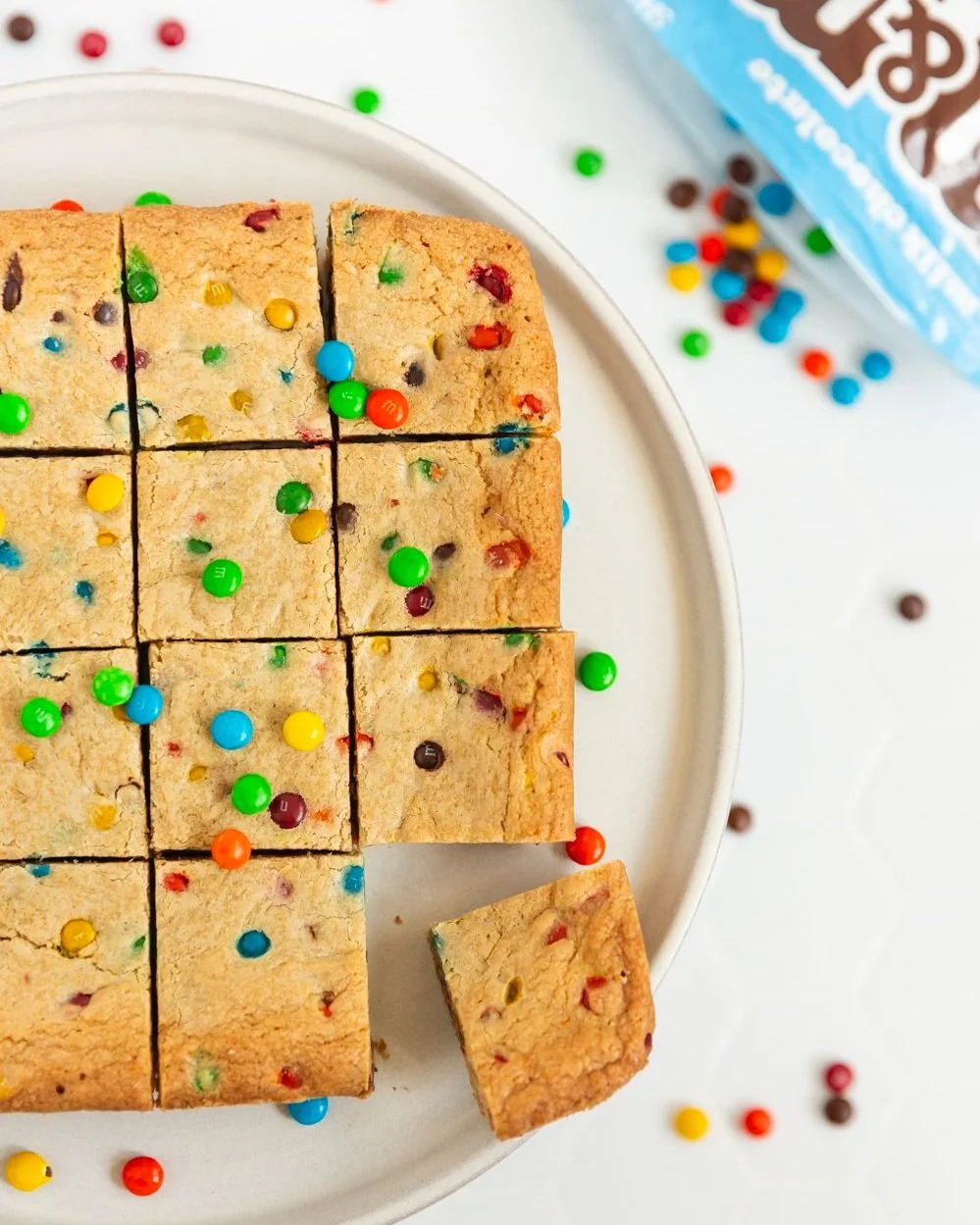 Soft and Chewy M&amp;M Cookie Bars