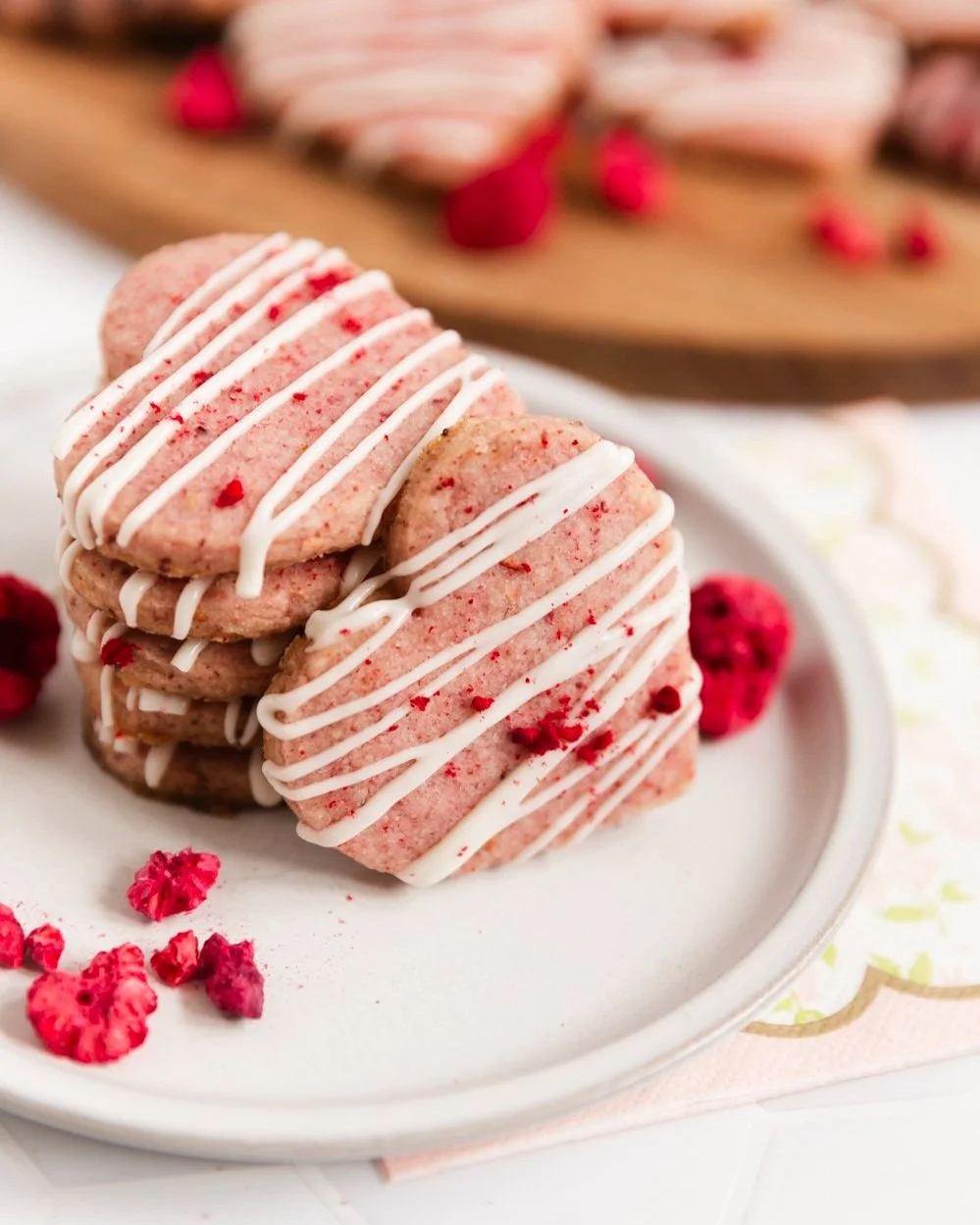 Raspberry Shortbread Cookies