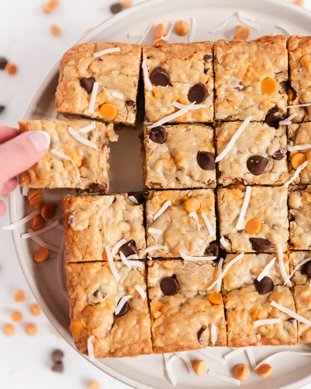 Coconut Butterscotch Blondies 