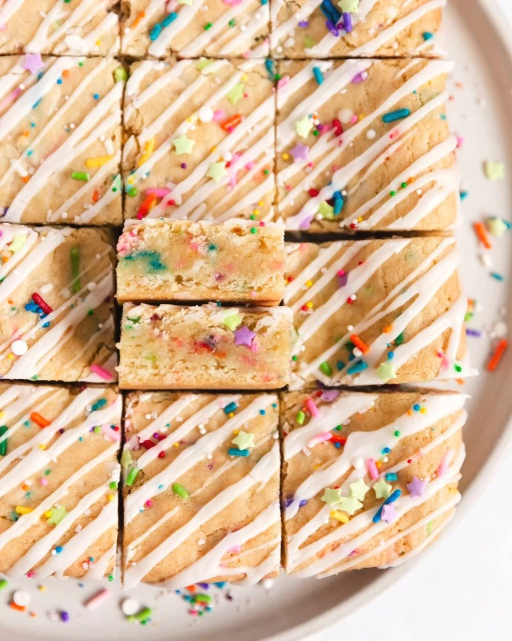 Coconut Birthday Cake Blondies