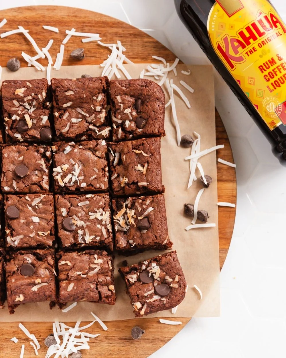 Kahlua Coconut Brownies