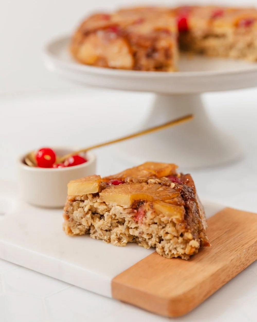 Pineapple Upside down Baked Oats