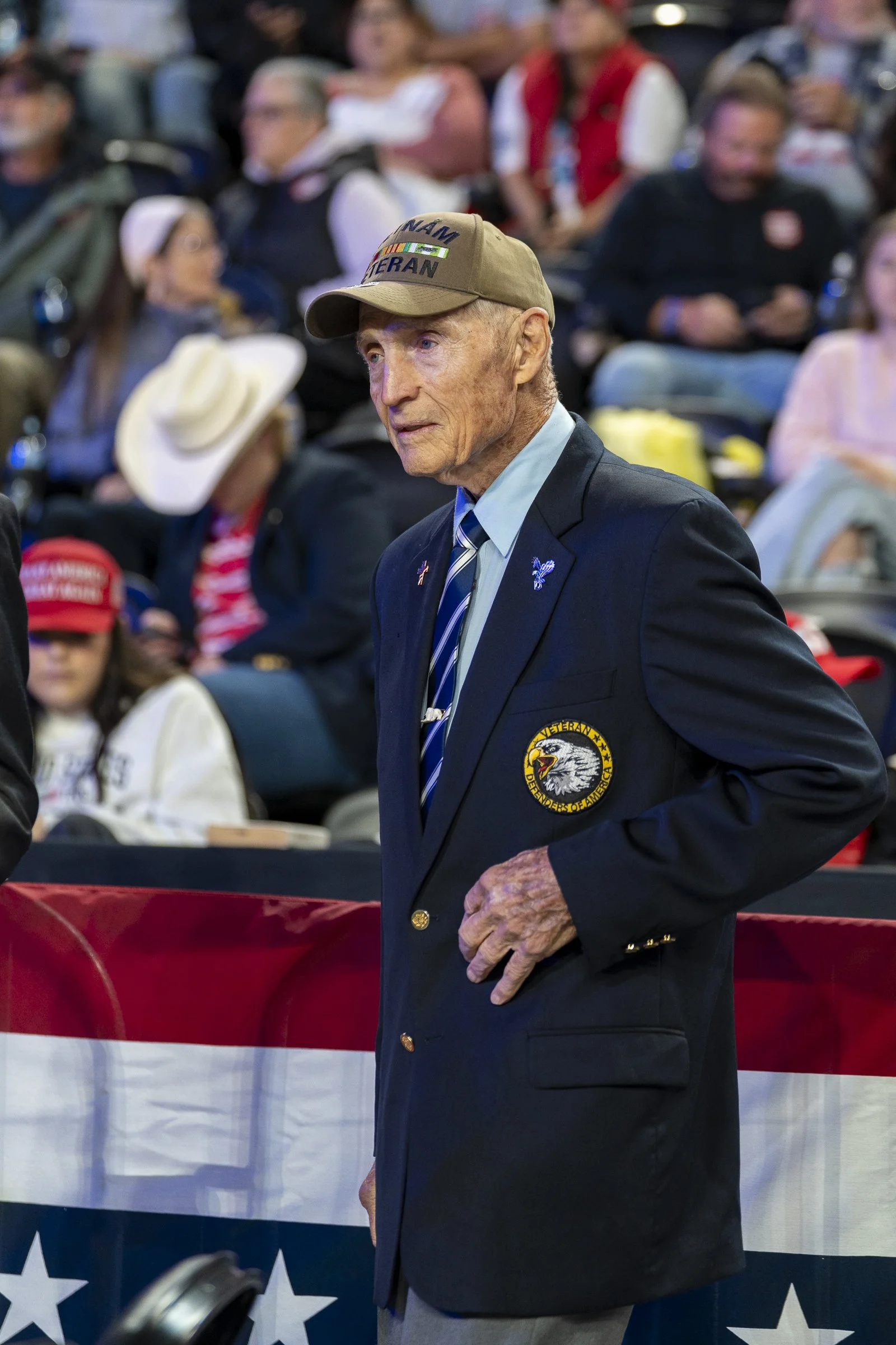 Vietnam veteran attending the trump rally. 