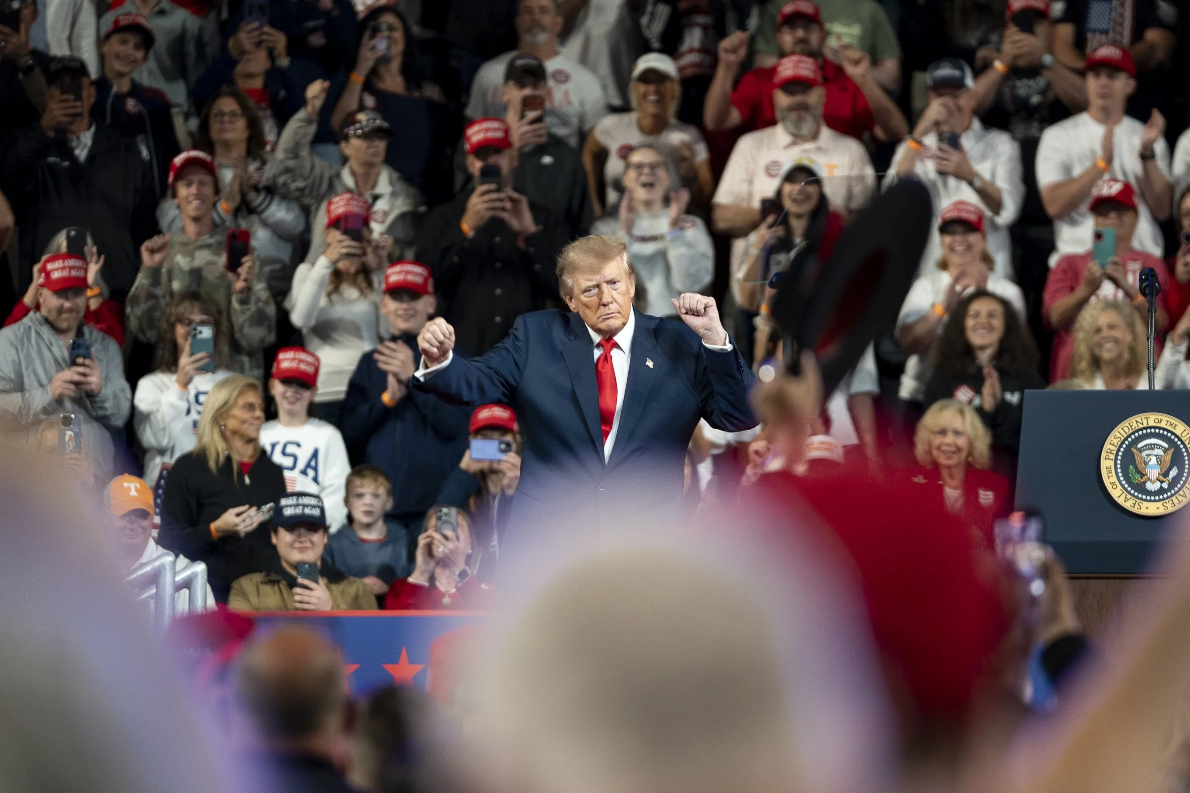  President Trump continues to dance upon departure.  