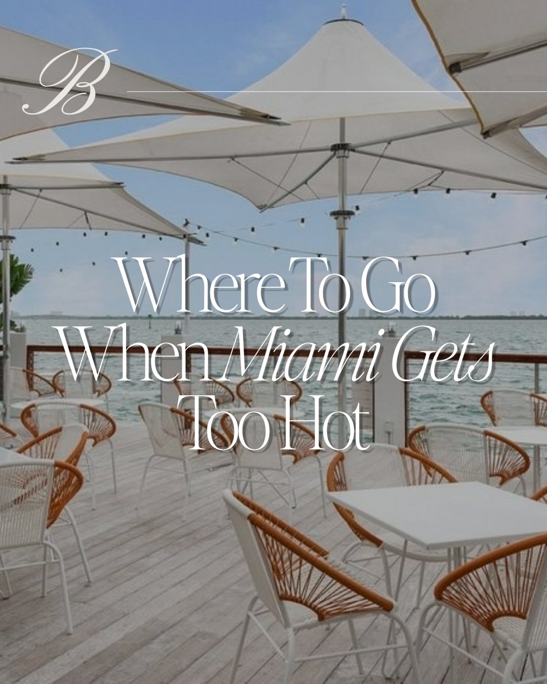 Your next escape from the heat is calling. 🥵

Not all Miami spots beat the humidity the same way, and the difference between "fine" and "worth the drive" is everything. The right AC, the right view, the kind of cool that makes yo