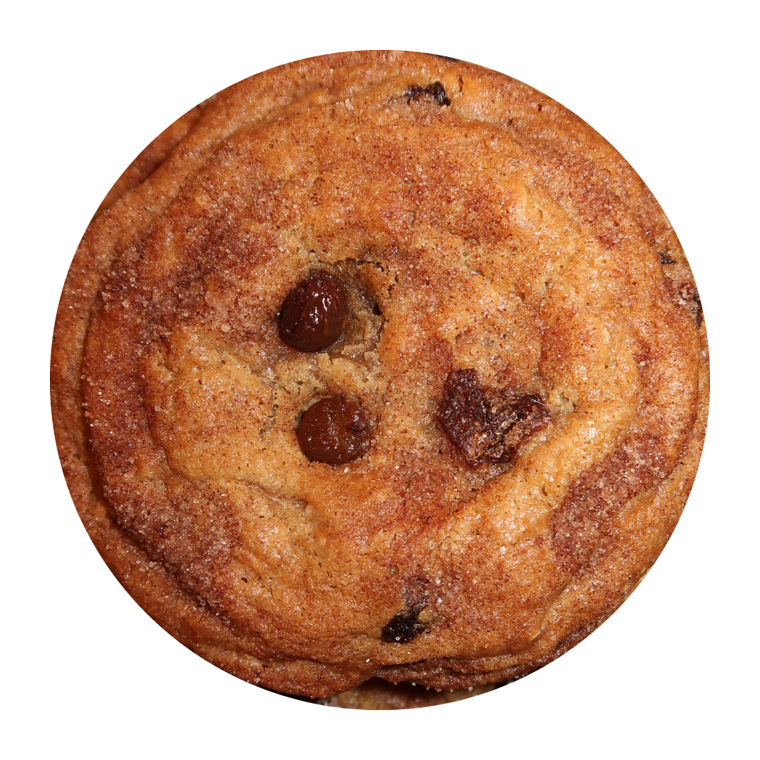 Glazed cinnamon pastry with chopped nuts