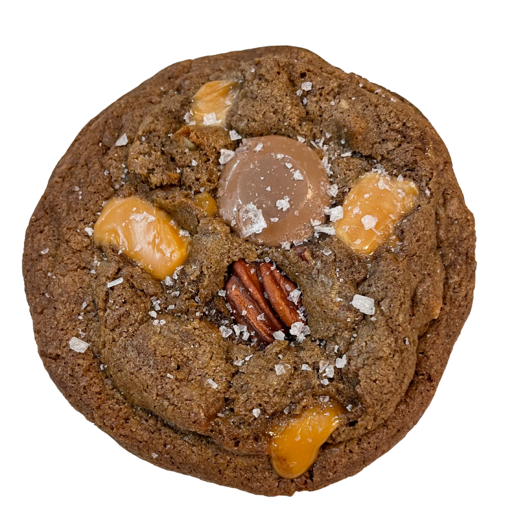 Chocolate cookie with white chocolate chunks