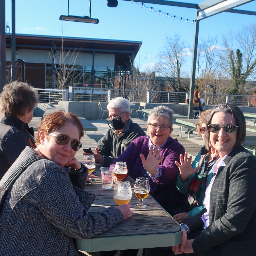 Members of Generation Plus at a brewery picnic