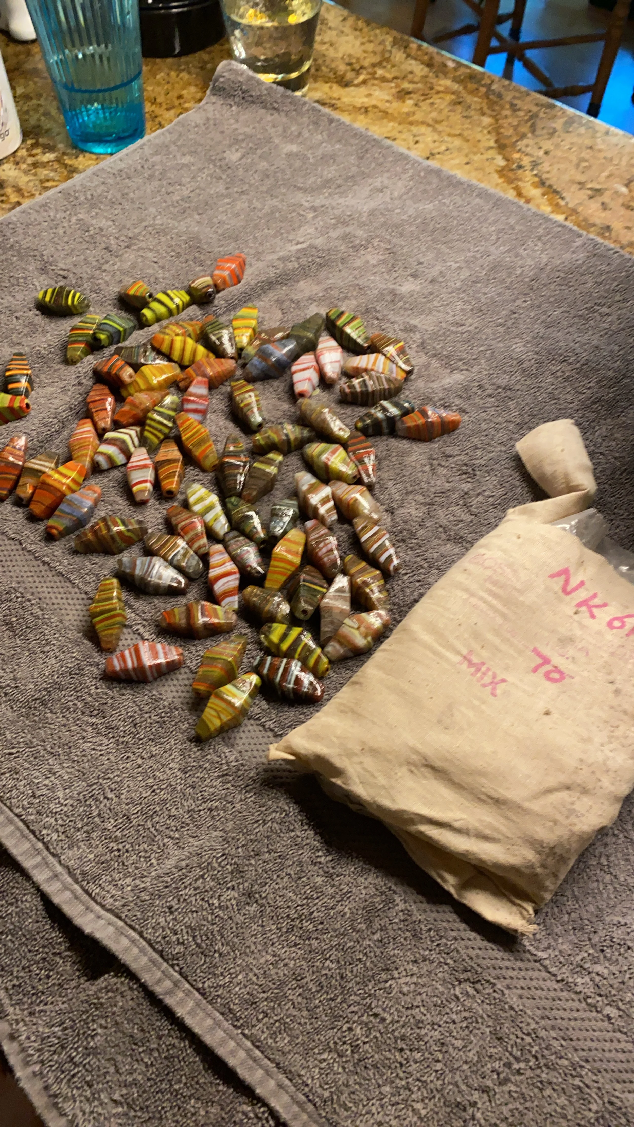 A kilo of beads being opened after 50+ years of waiting!