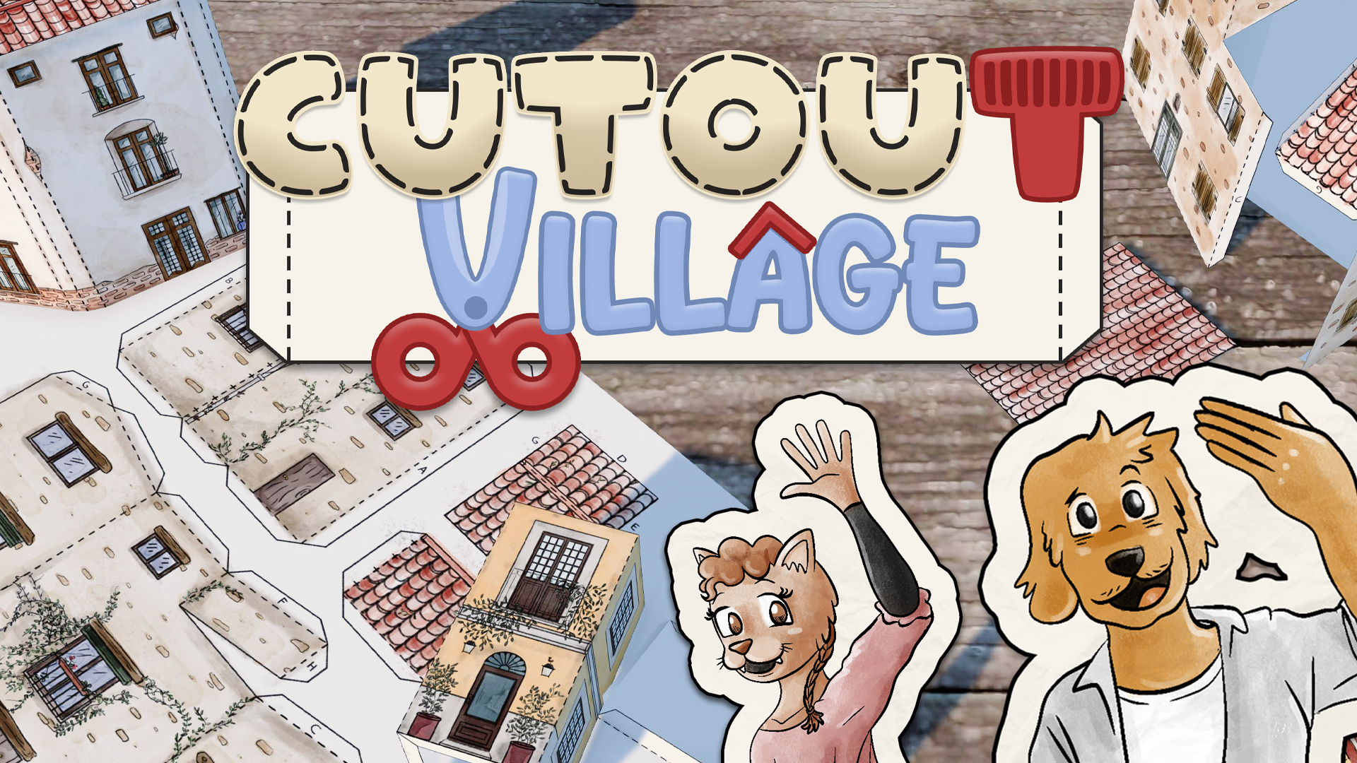 Cut, Fold and Glue Together a Town in Cutout Village