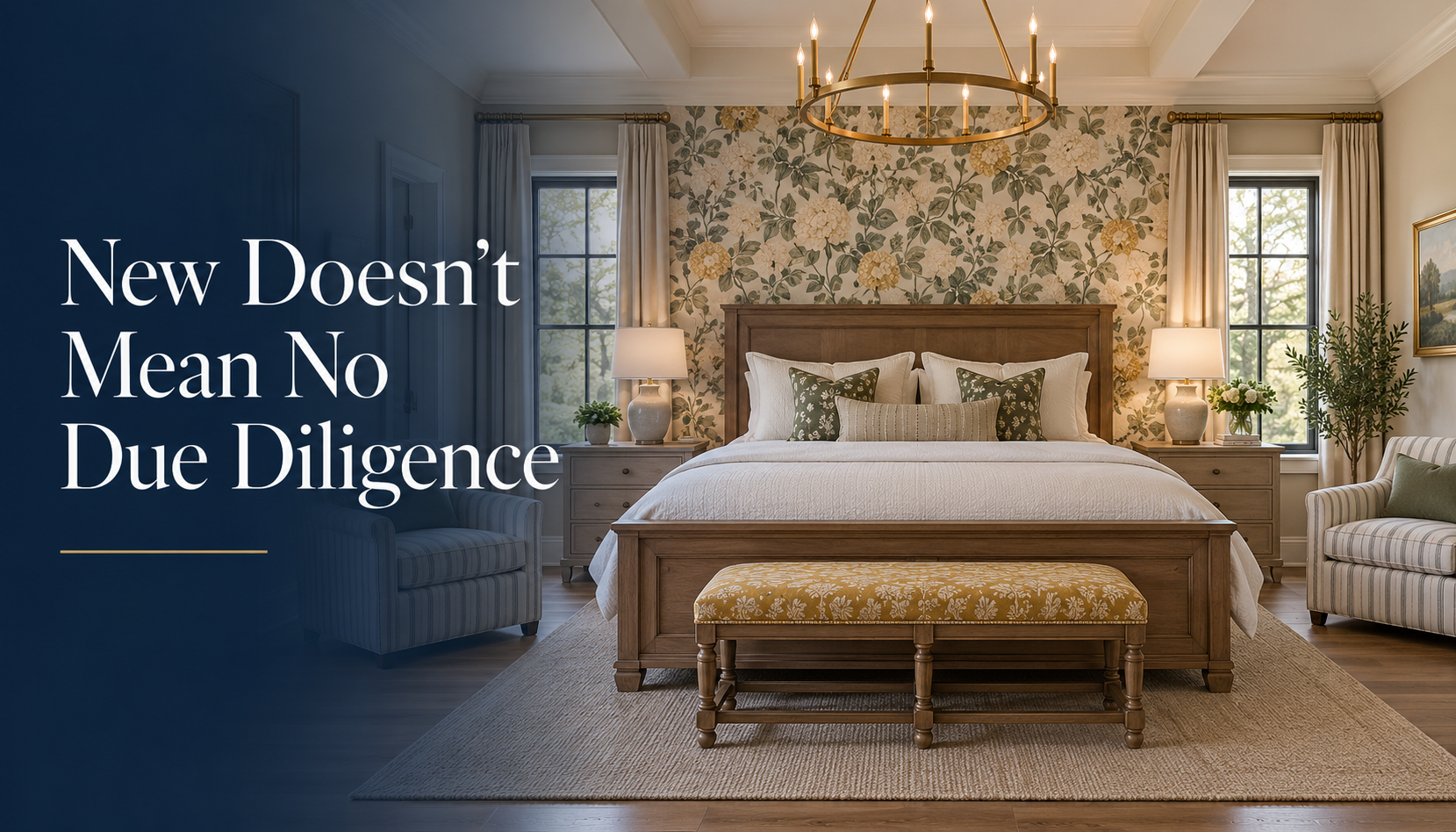 Interior of a home representing the due diligence buyers should complete before purchasing new construction