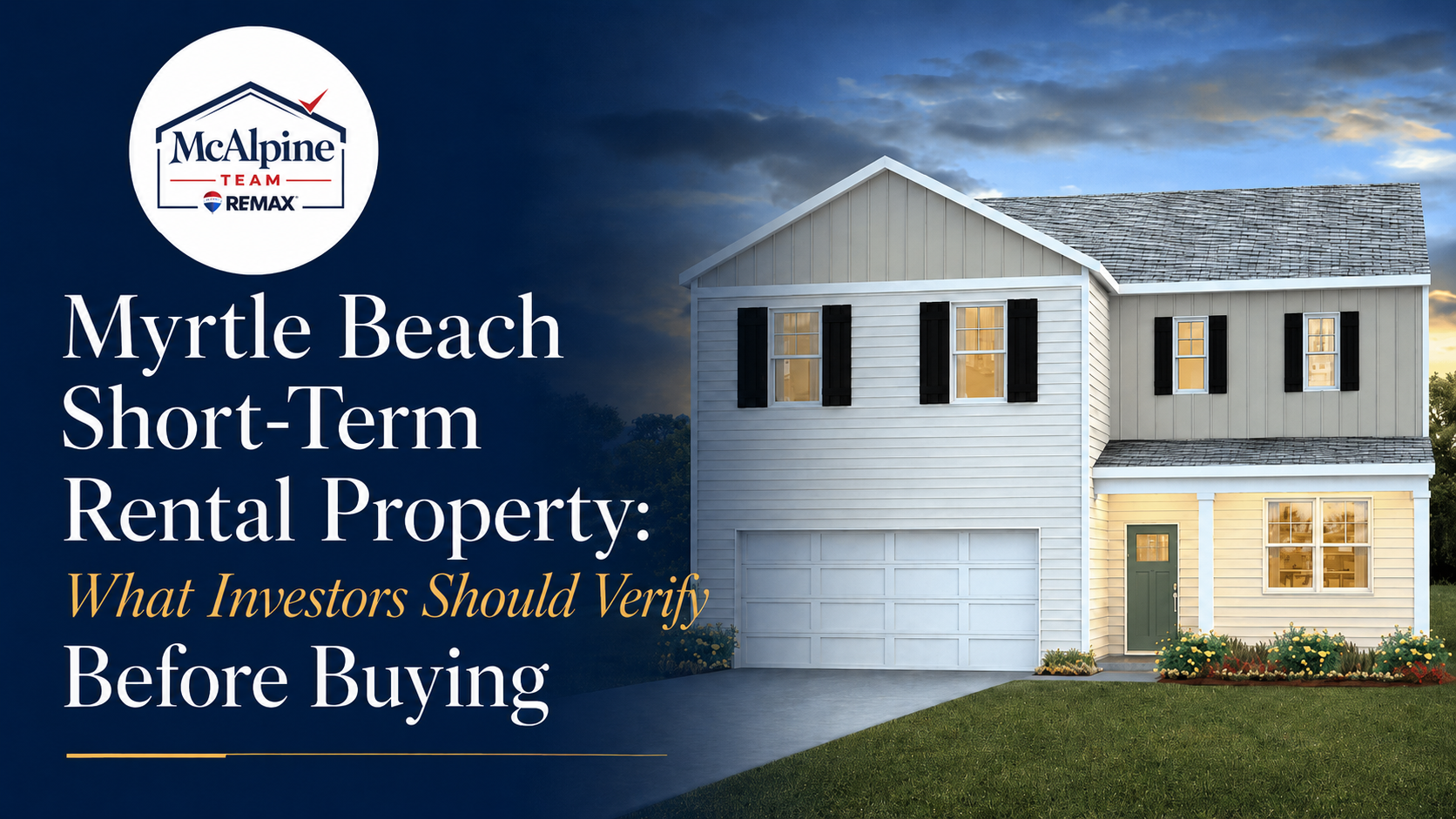 Myrtle Beach short-term rental property with a residential home and investor-focused buying guidance