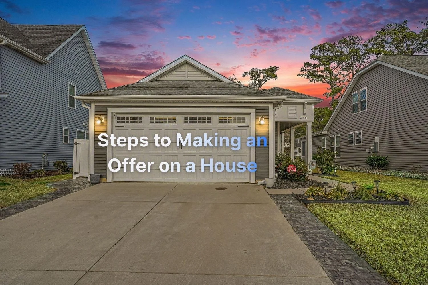 Graphic showing the steps buyers follow when making an offer on a house