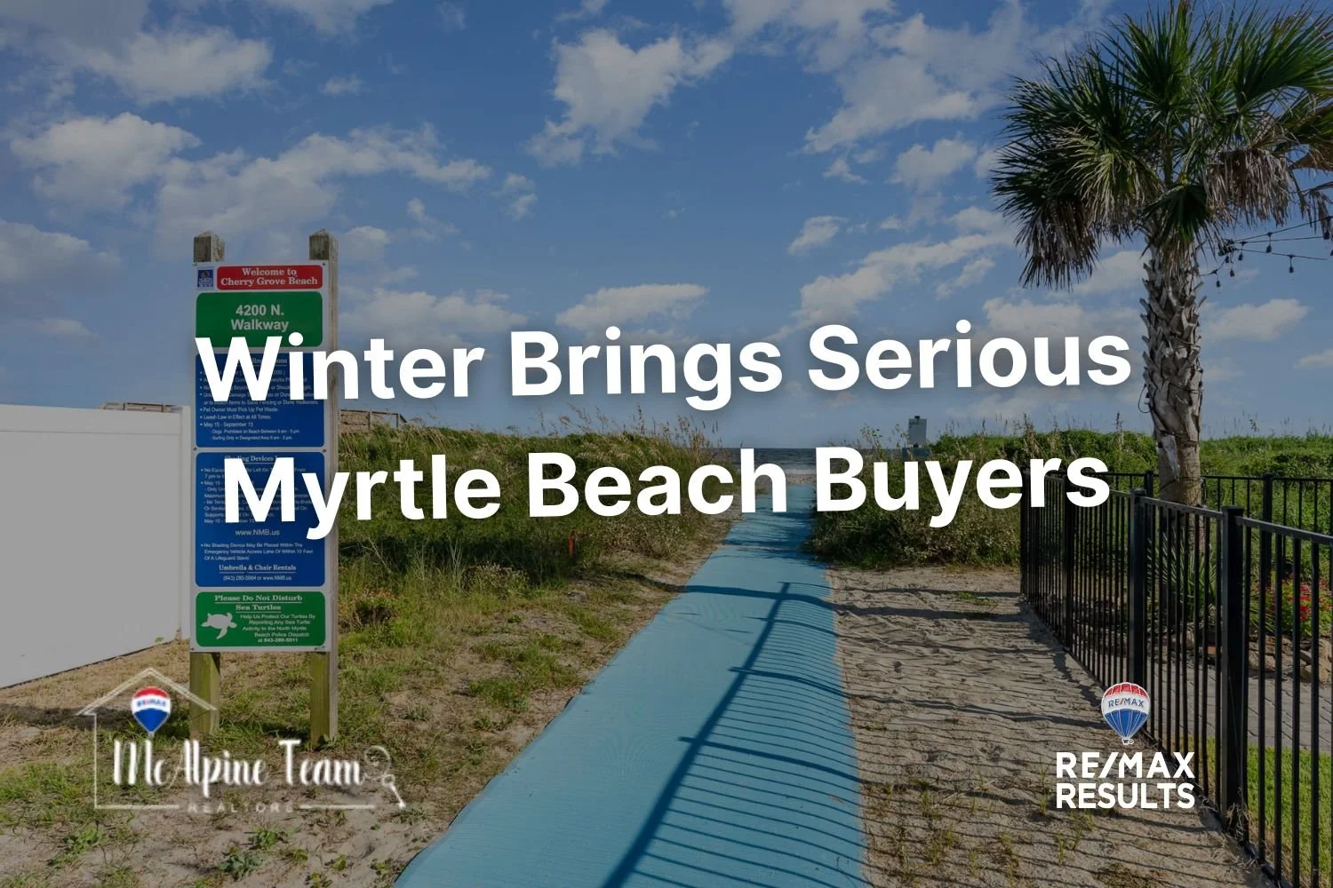 Winter scene of a Myrtle Beach home representing serious December home buyers