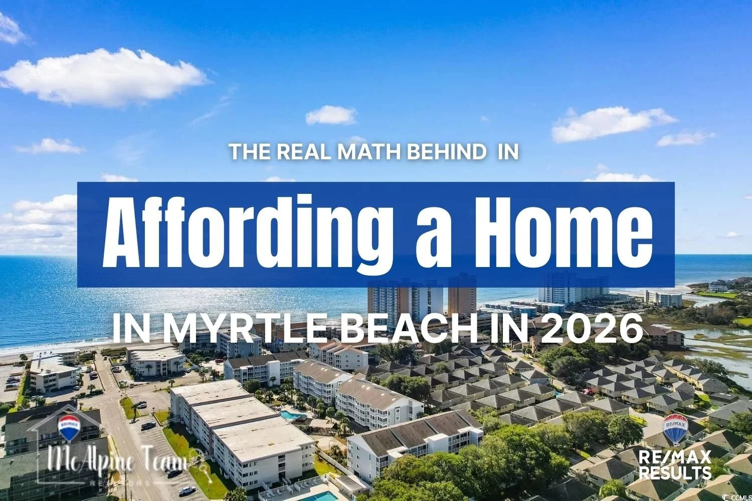 Aerial view representing the real math behind affording a home in Myrtle Beach in 2026