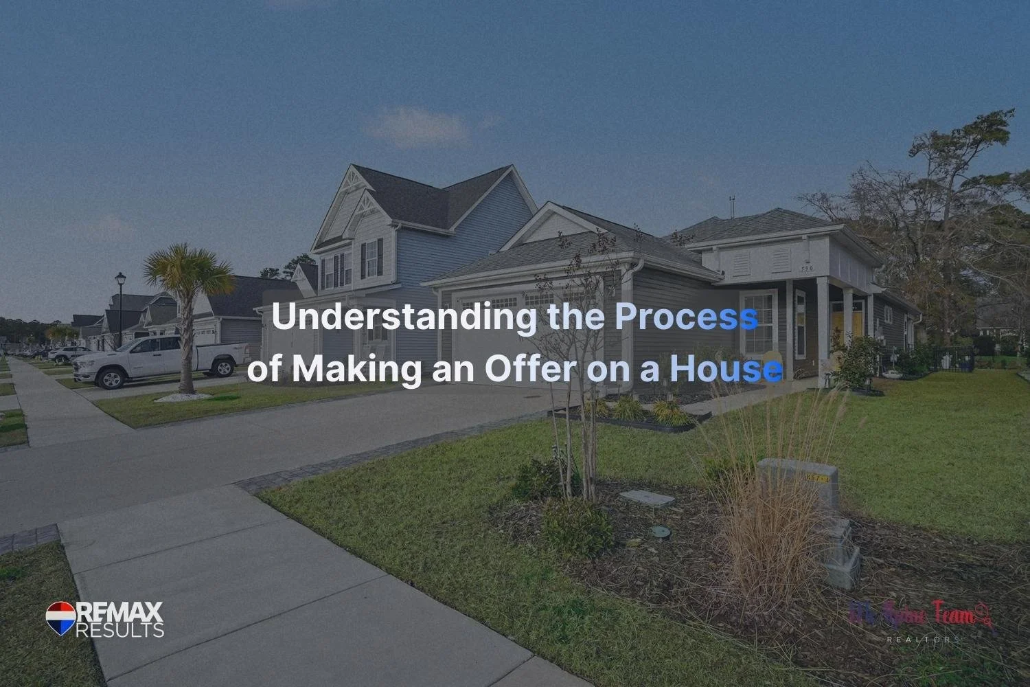 Graphic explaining the process of making an offer on a house