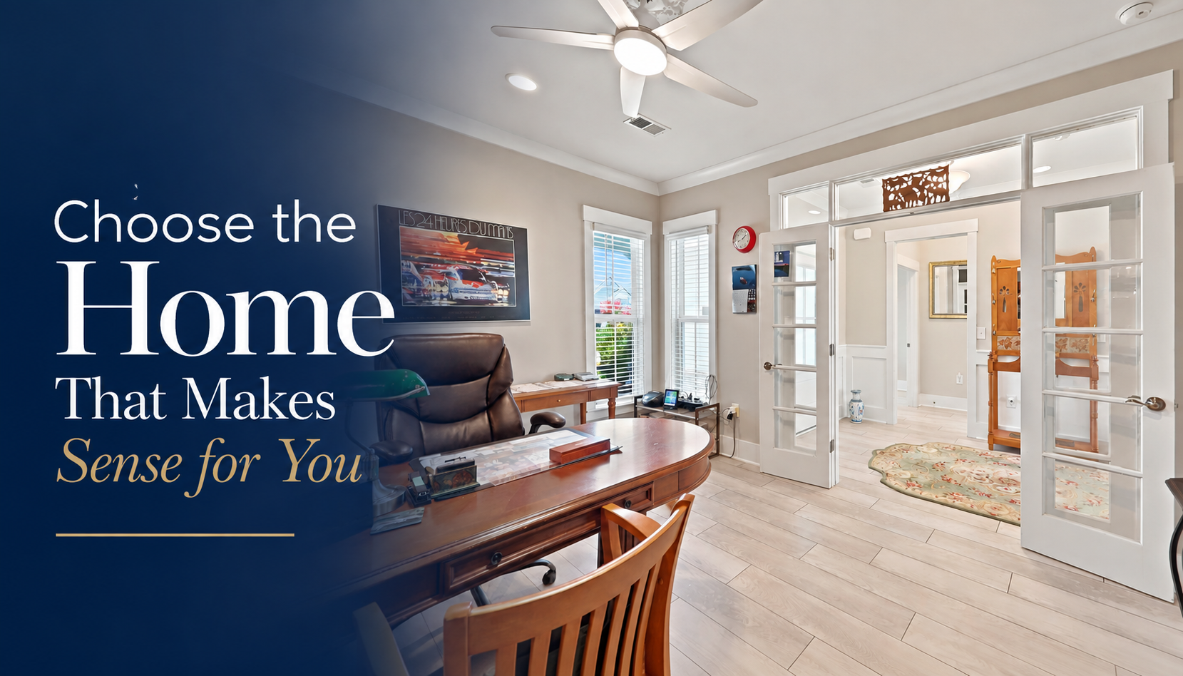 Home office interior representing the importance of choosing a home that fits everyday life and priorities