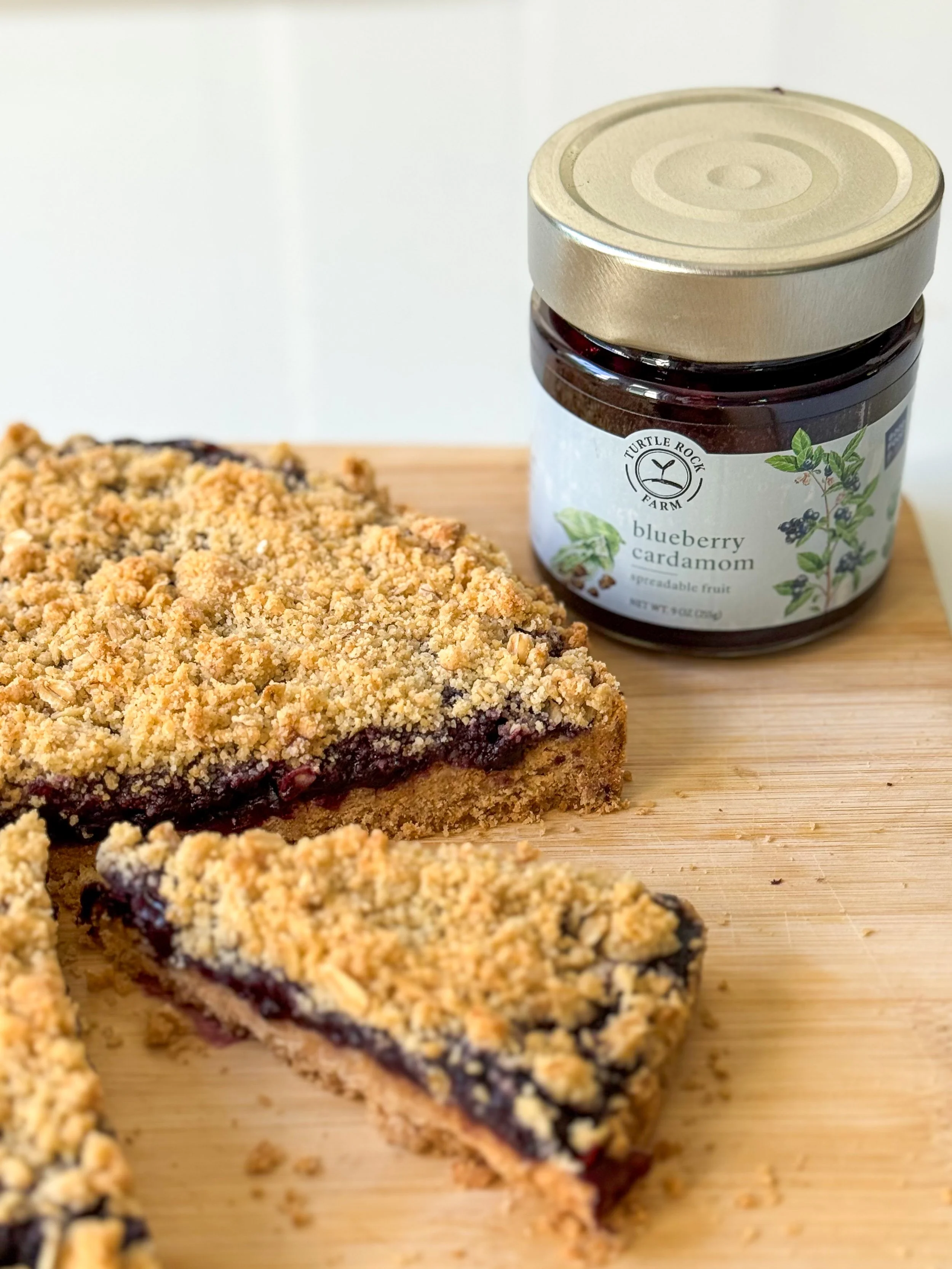 Tahini Shortbread Jam Tart