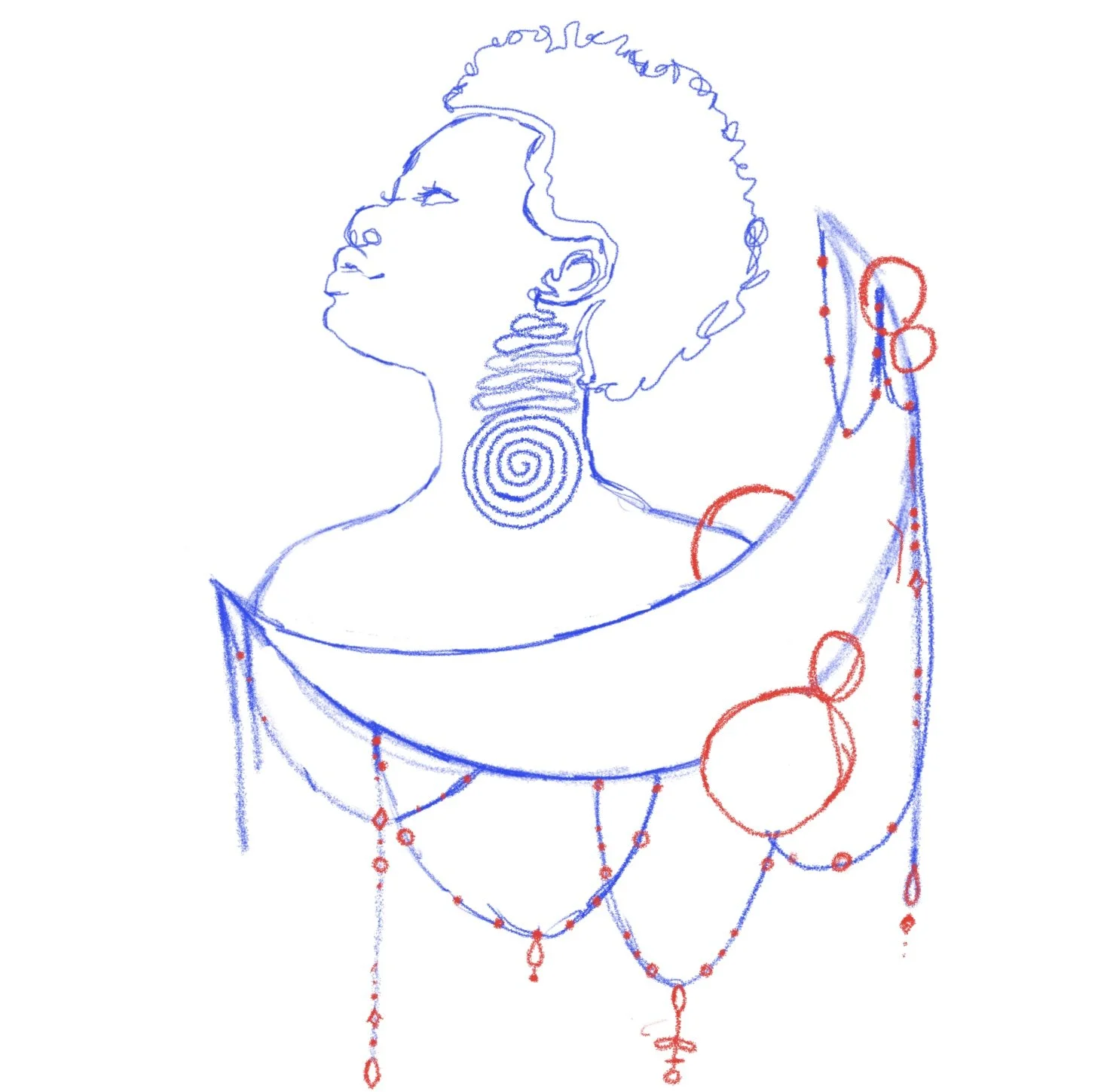a custom tattoo sketch, personal (digital - procreate