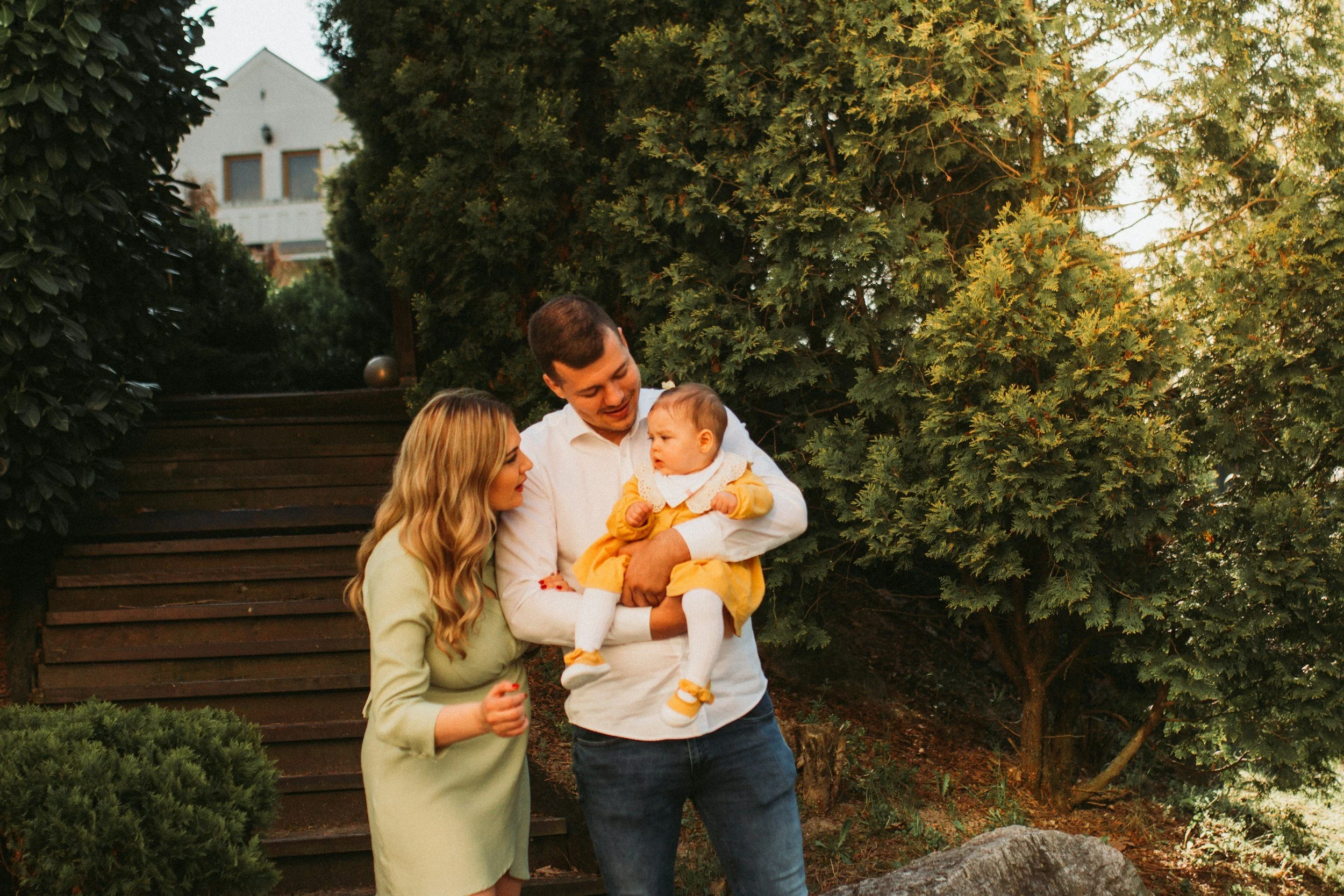 Family after buying a home