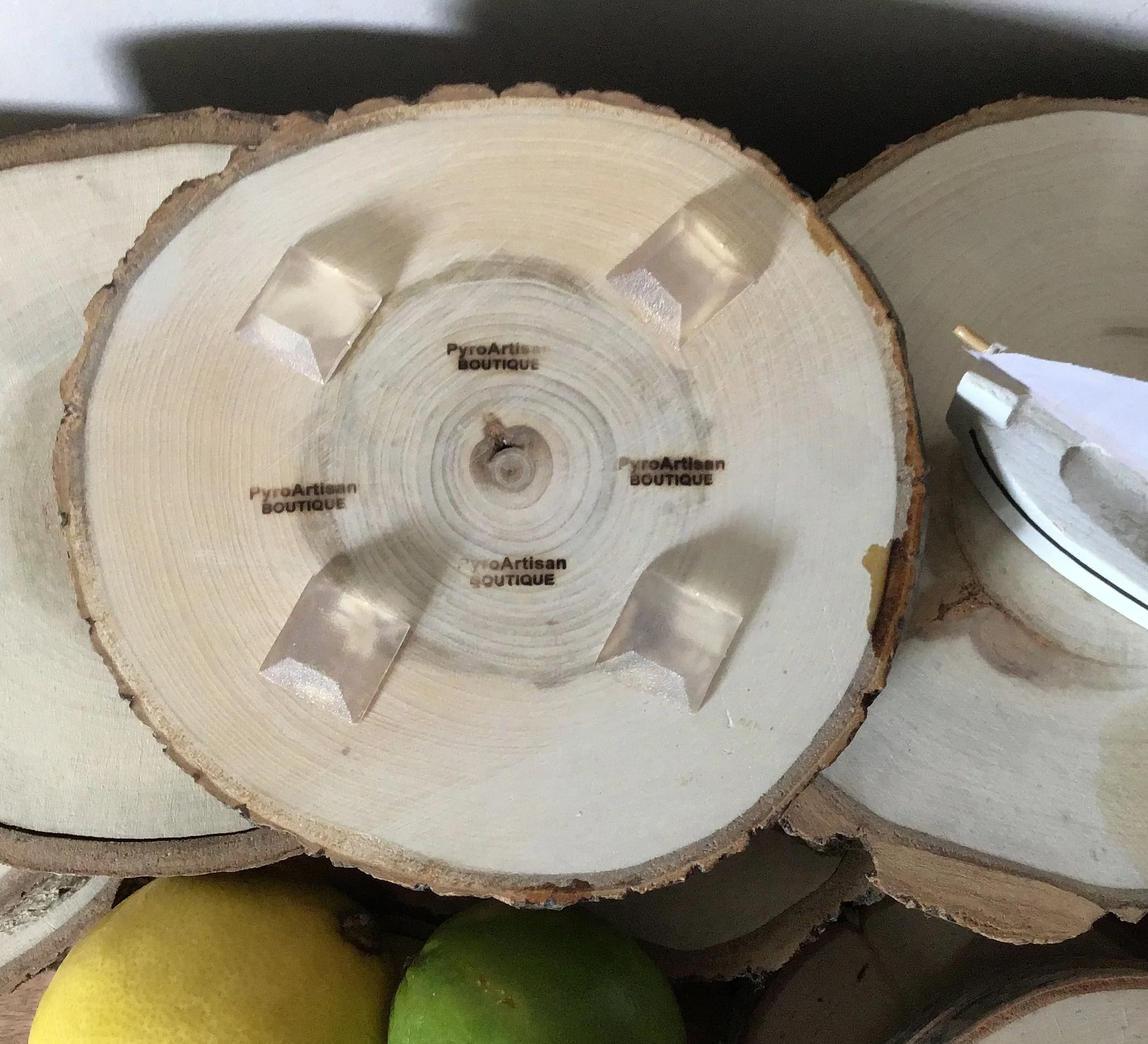 Pyrography art-aspen tealight candle holder