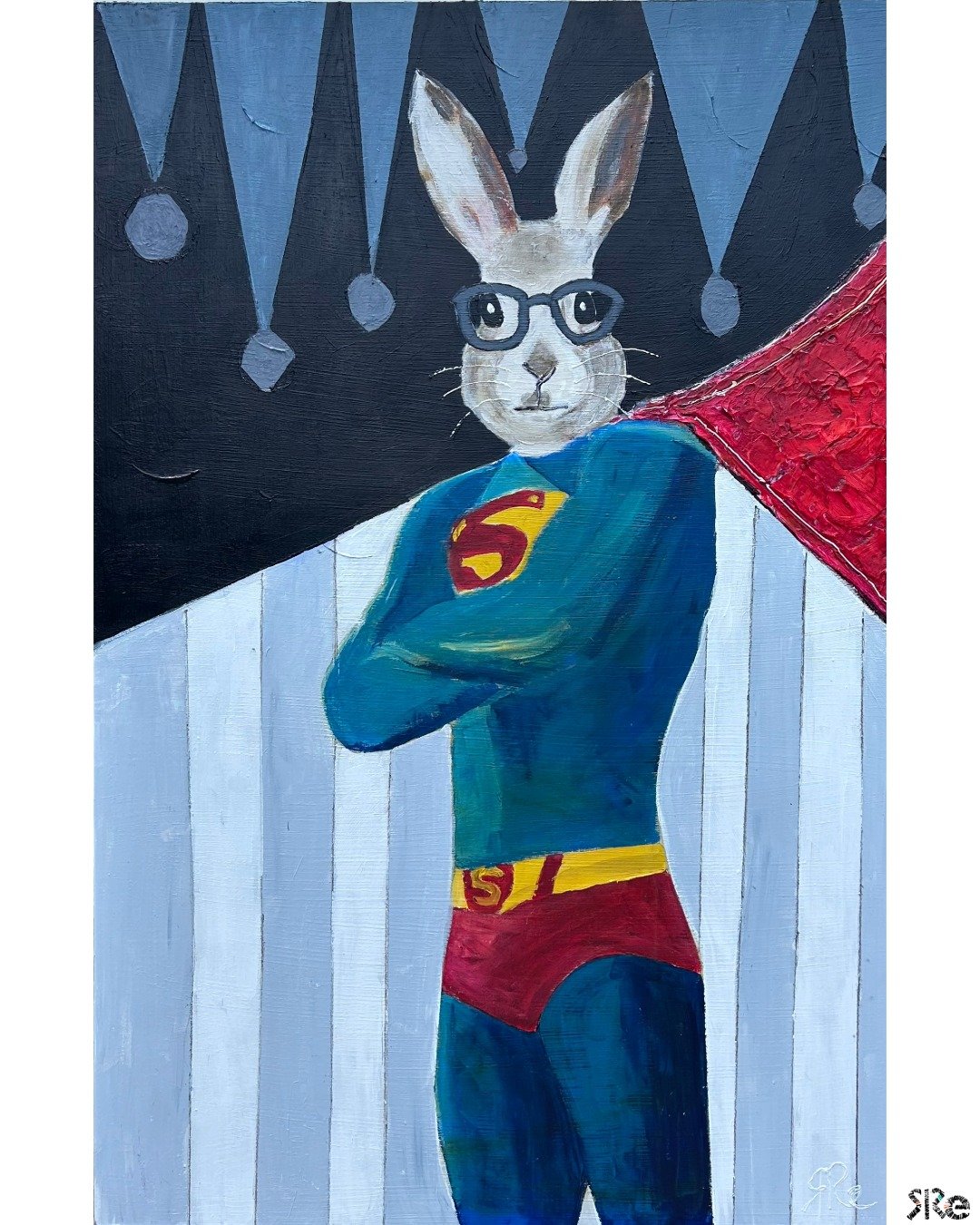 &ldquo;The Caped Crusader&rdquo; waits for a call to help find Fabio.

More characters to come - stay tuned to see the saga unravel!

This painting measures 24&rdquo; x 36&rdquo; x 1 5/8&rdquo; on a birch wood panel.

Tap the 🔗 in the bio to view th