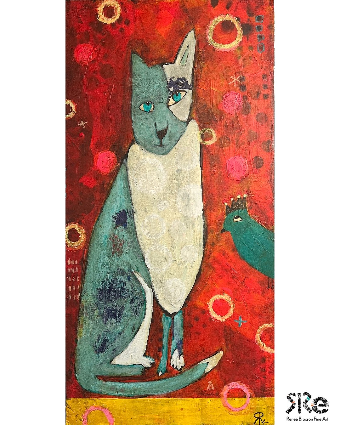 &ldquo;Kitty and Bird&rdquo; have formed an unlikely friendship. This mixed media painting measures 20&rdquo; x 40&rdquo; on birch wood panel.

You can visit this crew in person at @culturalartsalliance's ArtsQuest this weekend 5/4 - 5/5 in booth 43 