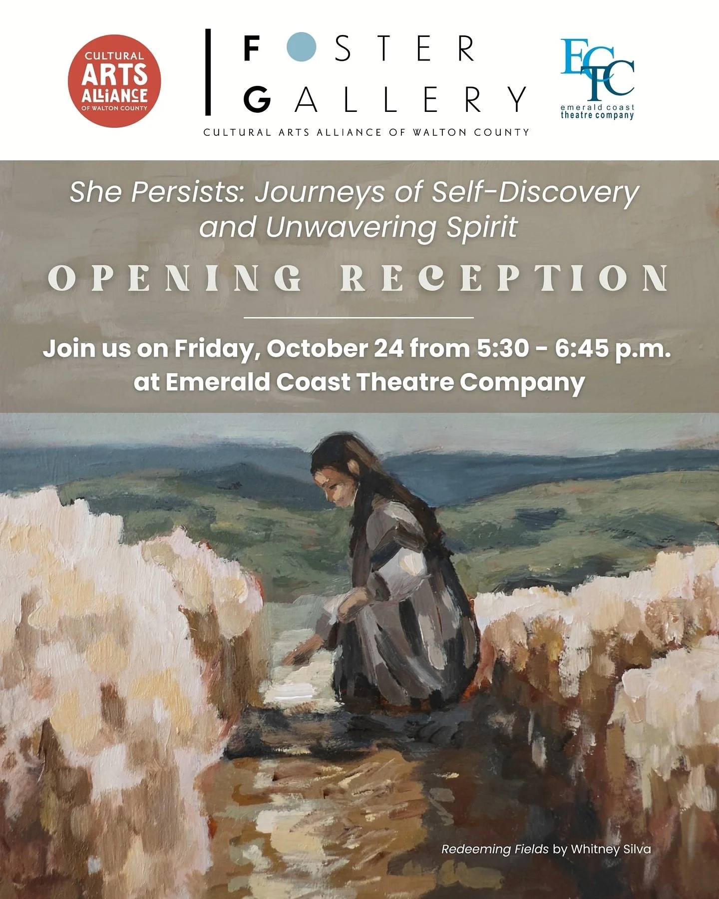 Honored to be one of the featured artists in &ldquo;She Persists: Journeys of Self-Discovery and Unwavering Spirit,&rdquo; a Foster Gallery Outreach Special Exhibit presented by the @culturalartsalliance.

A special Opening Reception will be held on 