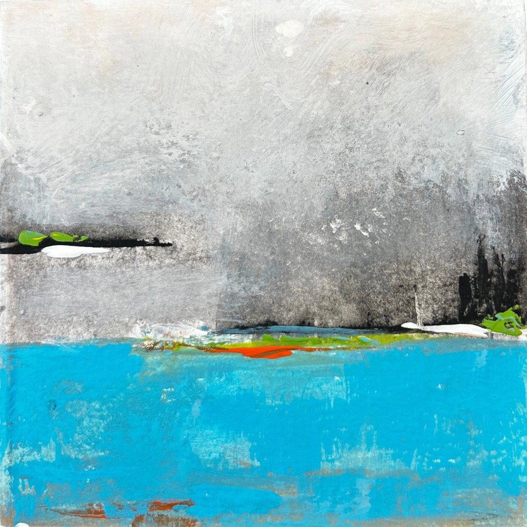 Renee's &ldquo;Horizon Line&rdquo; series captures the spirit of place through color, texture, and abstraction. Each set includes four original abstract landscape paintings, created with acrylic and mixed media on paper and mounted on 5&rdquo; x 5&rd