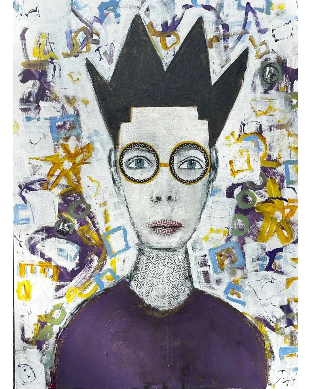 Transform your space with original acrylic mixed-media works on canvas, "Crowned and Confused" and "I Heard a Snack," currently exhibited for sale at Ain't Life Cool! Both works measure 36" x 48".

Visit @aintlifecool in