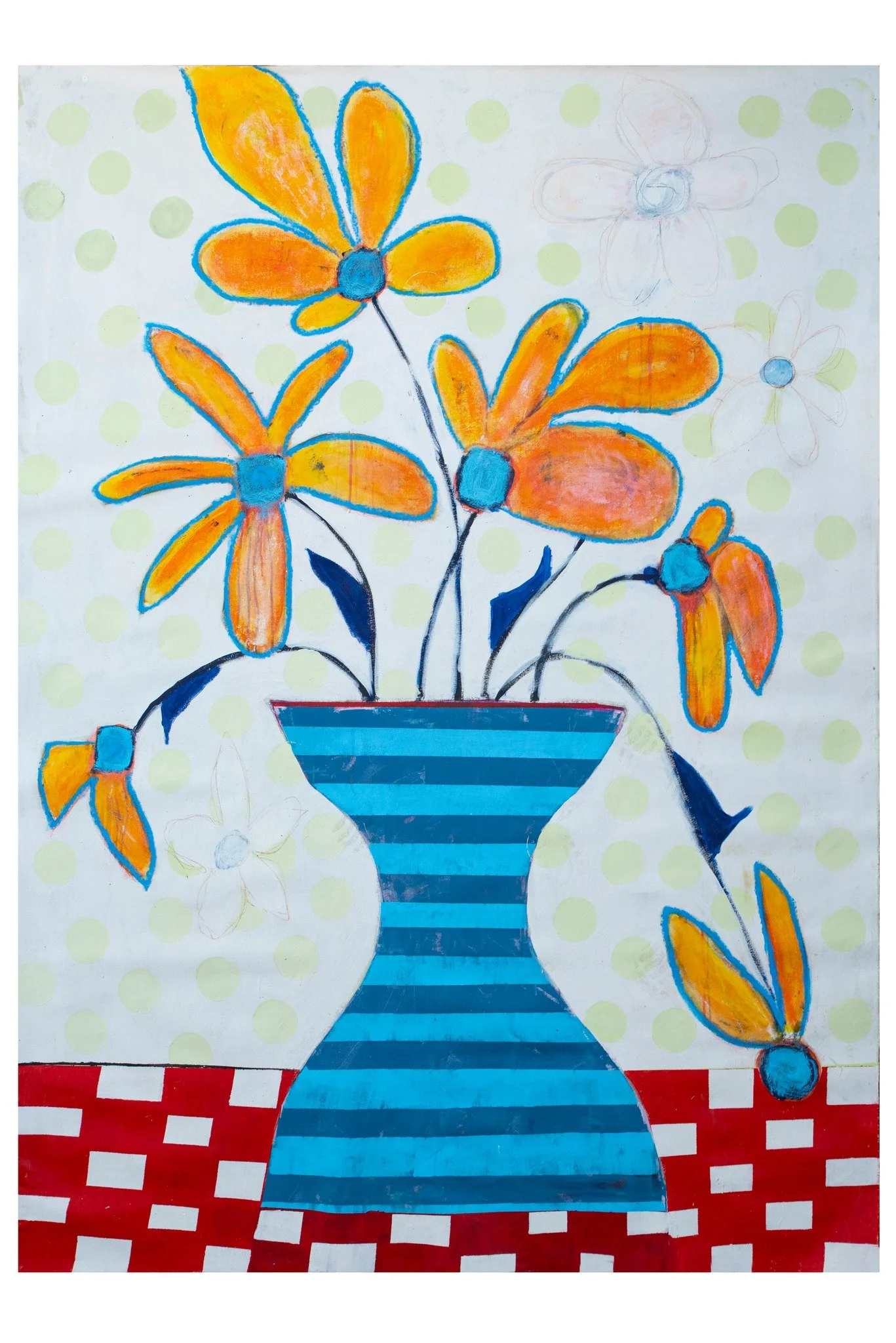 The @culturalartsalliance&rsquo;s 38th Annual ArtsQuest Fine Arts Festival is just over two weeks away! 🎨

Works like Renee's vibrant 5' x 7' mixed-media pieces on unstretched canvas, "It's a Happy Day" and "Big Flower of Vases,"