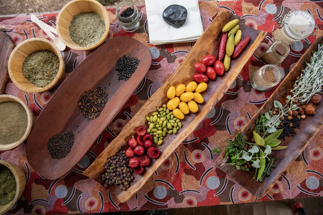 A Western Australian bush food tasting plate