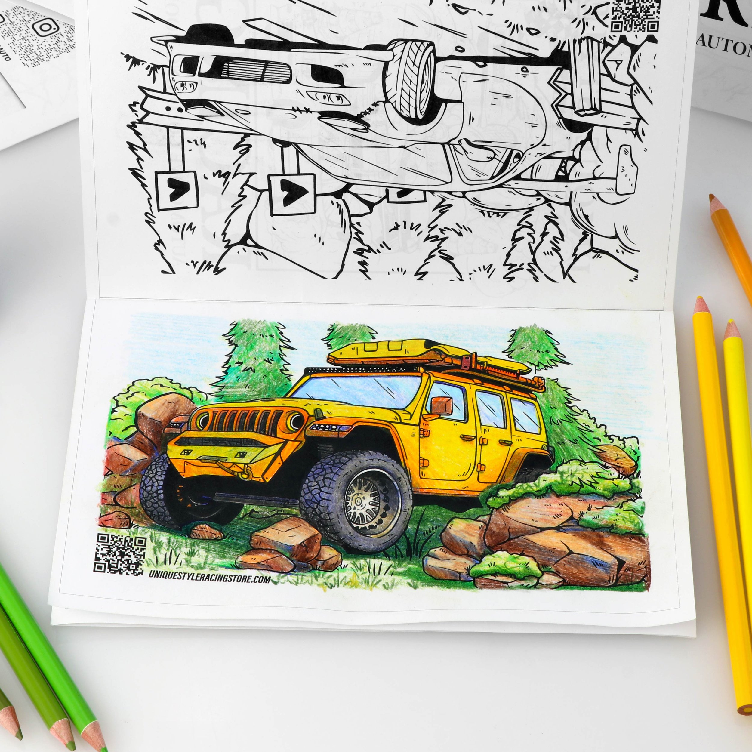 USR Car Themed Coloring Book