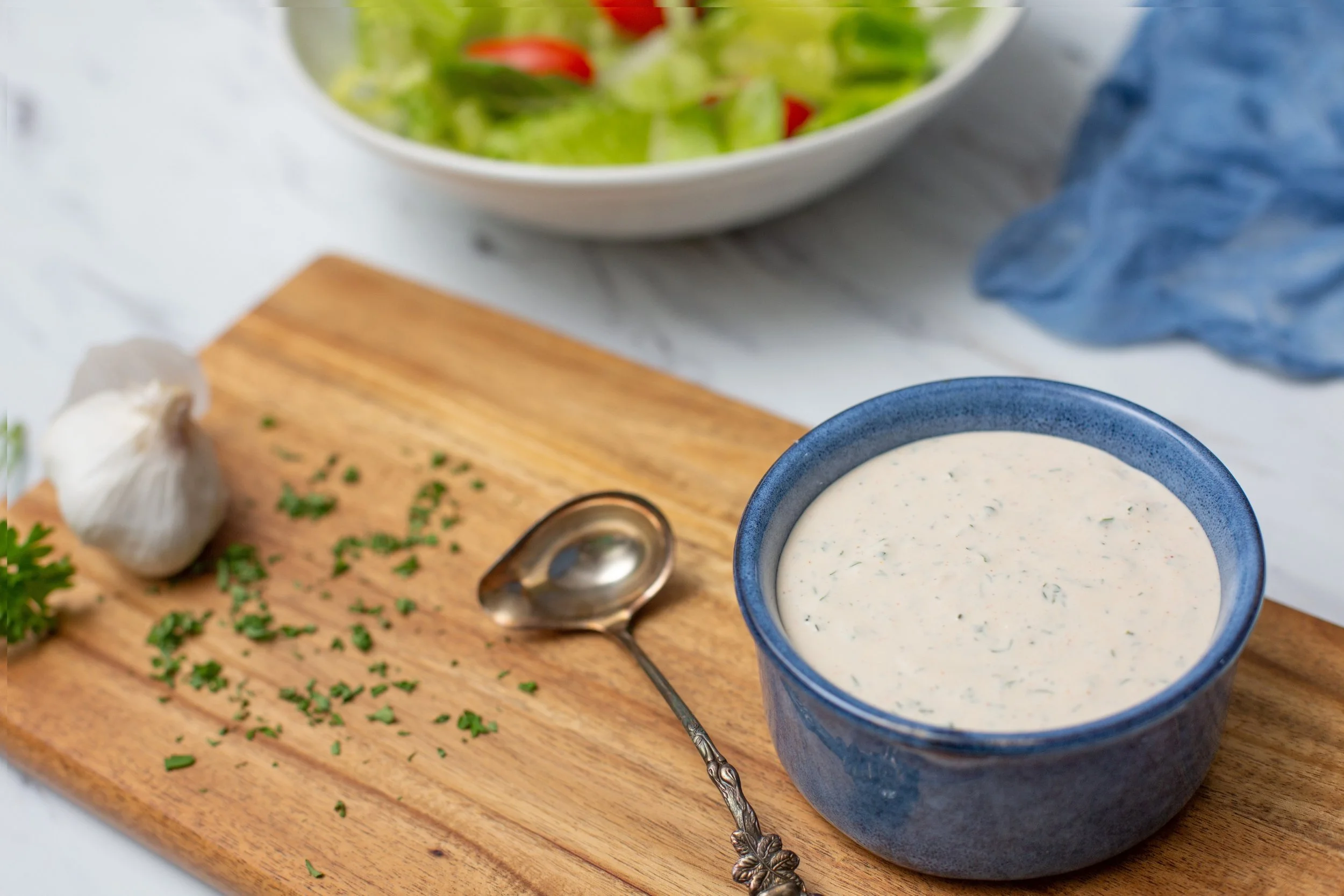 Ranch dressing in bowl